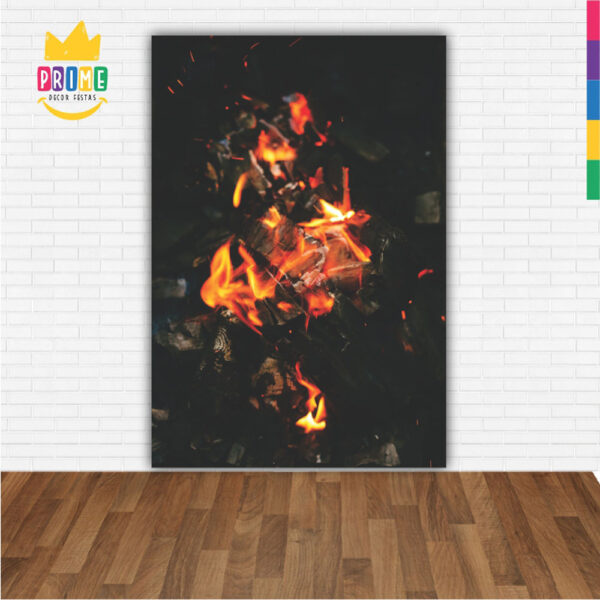 Painel de Festa Retangular 3D Churrasco 05 Casadinho 1,50m x 2,20 - Image 2