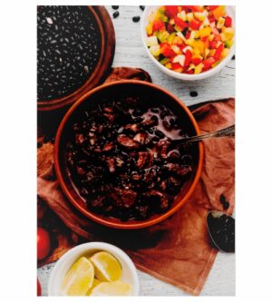 Painel de Festa Retangular 3D Feijoada Casadinho 1,50m x 2,20