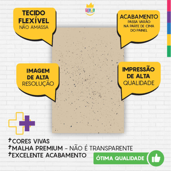 Painel de Festa Retangular 3D Rock Roll 3 Casadinho 1,50m x 2,20 - Image 3
