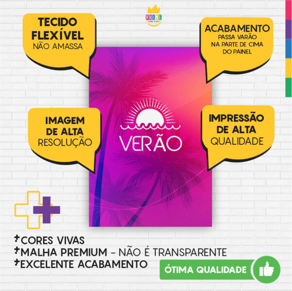 Painel de Festa Retangular 3D Tardezinha Casadinho 1,50m x 2,20 - Image 3