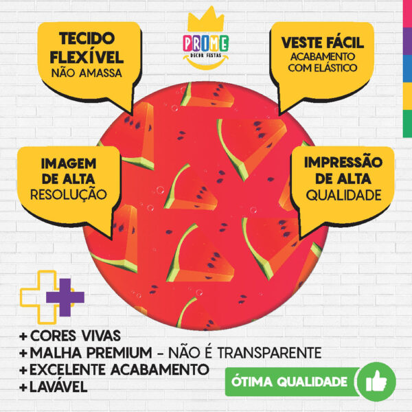 Kit Casado Frutas Painel Redondo Trio Capas Cilindro Retangular Vertical Em Tecido - Image 3