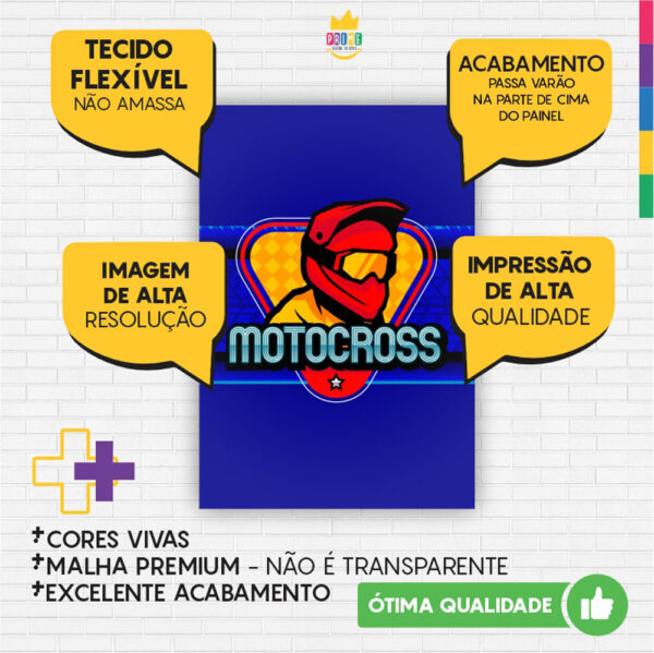 Kit Casado Motocross Painel Redondo Trio Capas Cilindro Retangular Vertical Em Tecido - Image 5