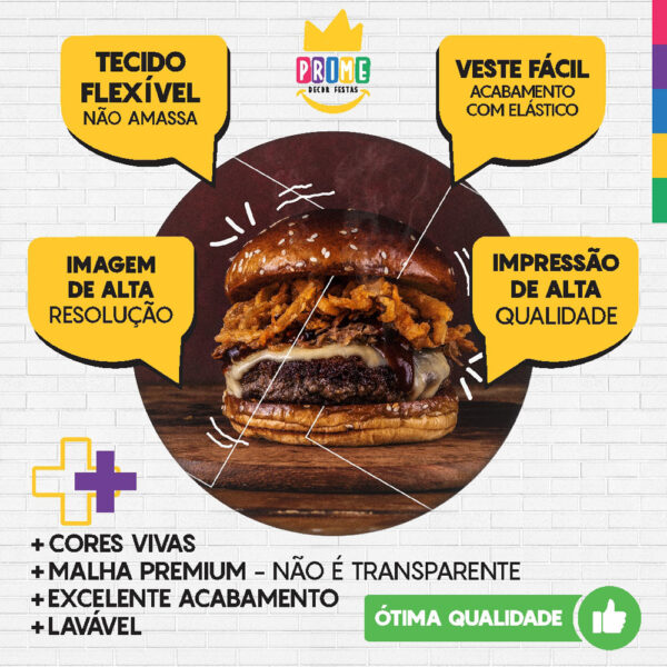 Kit Casado Hamburguer Painel Redondo Trio Capas Cilindro Retangular Vertical Em Tecido - Image 3