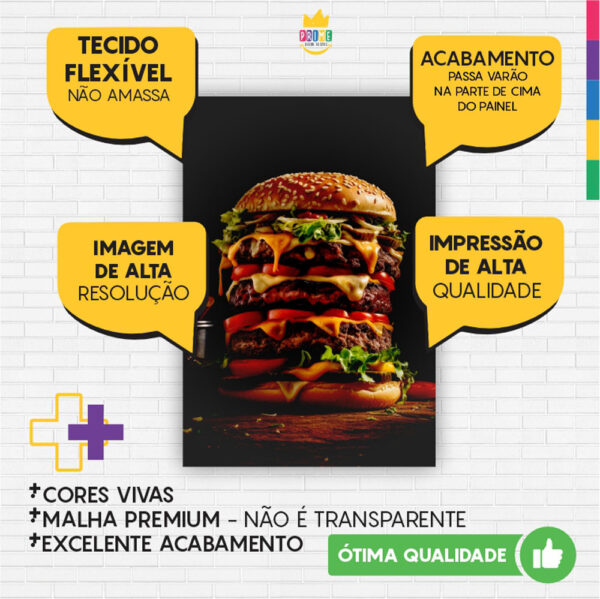 Kit Casado Hamburguer Painel Redondo Trio Capas Cilindro Retangular Vertical Em Tecido - Image 5