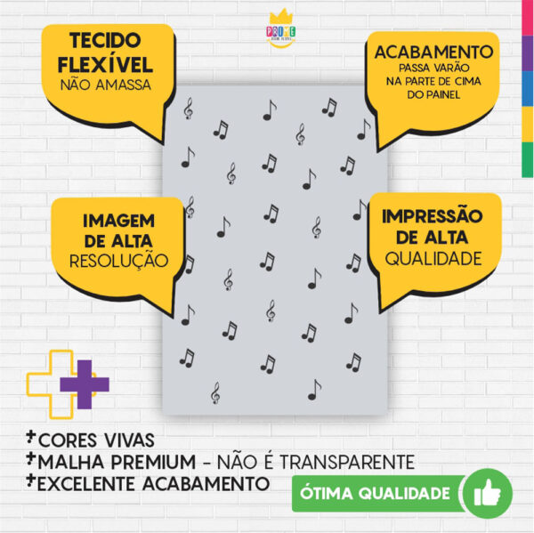 Painel de Festa Retangular 3D Retro Casadinho 1,50m x 2,20 - Image 3