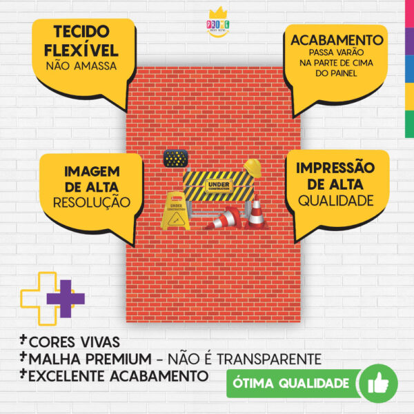 Kit Casado Construção Painel Redondo Trio Capas Cilindro Retangular Vertical Em Tecido - Image 6