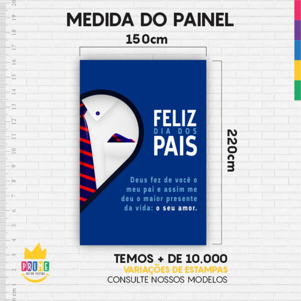 Kit Casado Dia dos Pais Painel Redondo Trio Capas Cilindro Retangular Vertical Em Tecido - Image 6