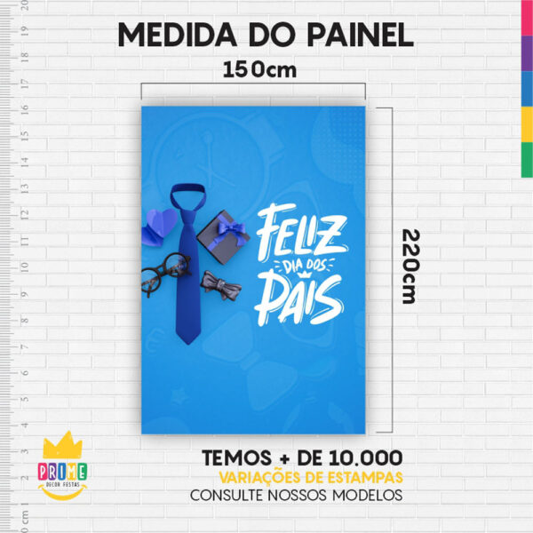 Kit Casado Dia dos Pais Painel Redondo Trio Capas Cilindro Retangular Vertical Em Tecido - Image 6