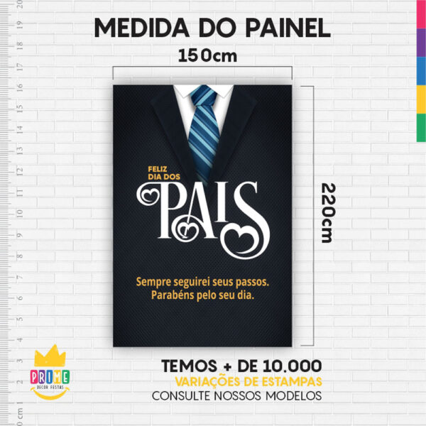 Kit Casado Dia dos Pais Painel Redondo Trio Capas Cilindro Retangular Vertical Em Tecido - Image 6