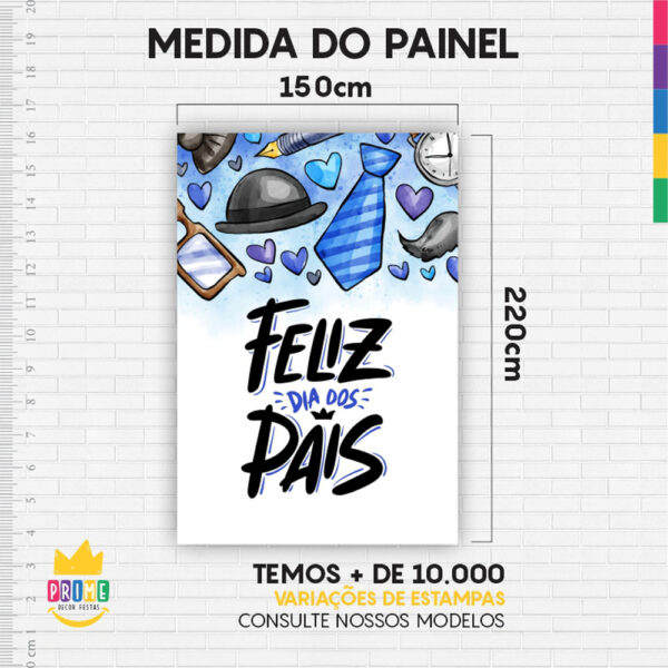 Kit Casado Dia dos Pais Painel Redondo Trio Capas Cilindro Retangular Vertical Em Tecido - Image 6