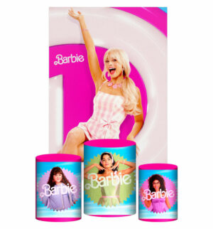 Kit Casado Barbie Trio Capa Cilindro Retangular Tecido