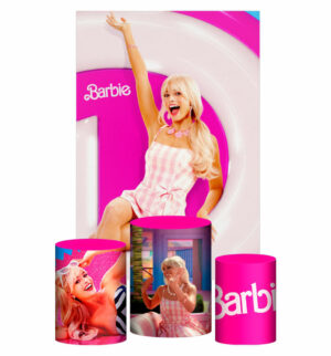 Kit Casado Barbie Trio Capa Cilindro Retangular Tecido