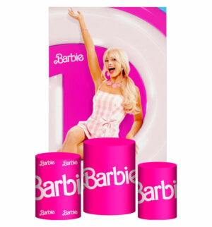 Kit Casado Barbie Trio Capa Cilindro Retangular Tecido