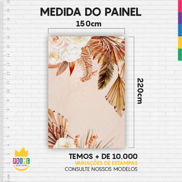 Painel de Festa Retangular 3D Floral Casadinho 1,50m x 2,20 - Image 4