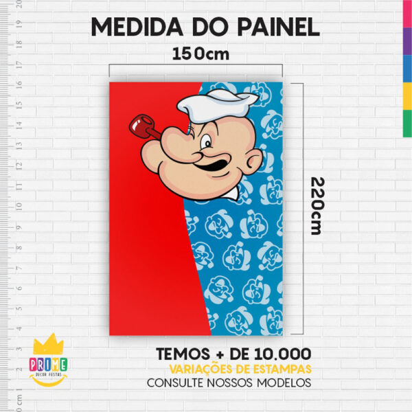 Kit Casado Popeye Painel Redondo Trio Capas Cilindro Retangular Vertical Em Tecido - Image 6