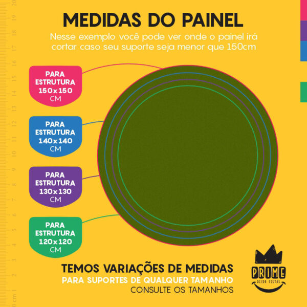 Trio Capa Cilindro + Painel Redondo 3D Verde Cana 1,50m Veste Fácil - Image 4