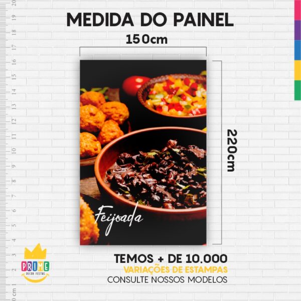 Painel de Festa Retangular 3D Feijoada Casadinho 1,50m x 2,20 - Image 4