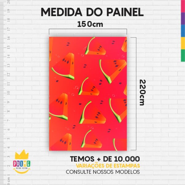 Painel de Festa Retangular 3D Frutas Casadinho 1,50m x 2,20 - Image 4