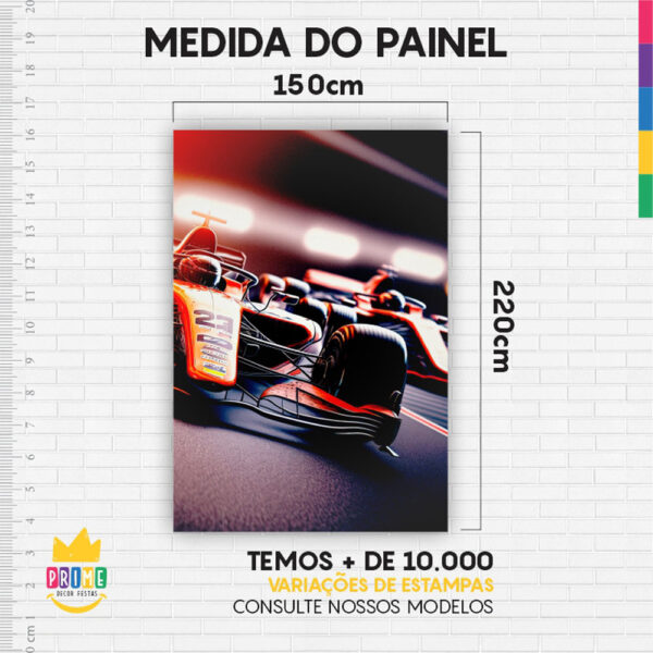 Painel de Festa Retangular 3D Formula 1 Casadinho 1,50m x 2,20 - Image 4