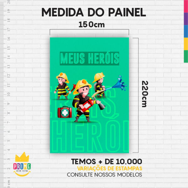 Kit Casado Bombeiro Painel Redondo Trio Capas Cilindro Retangular Vertical Em Tecido - Image 6