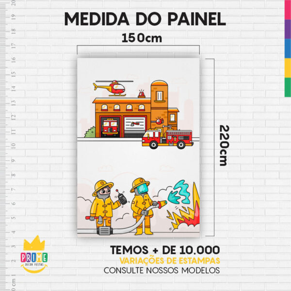 Kit Casado Bombeiro Painel Redondo Trio Capas Cilindro Retangular Vertical Em Tecido - Image 6