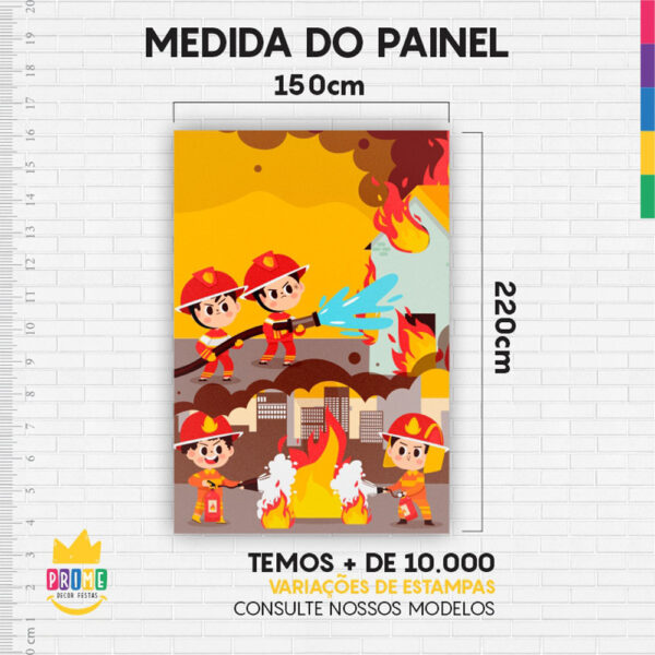Kit Casado Bombeiro Painel Redondo Trio Capas Cilindro Retangular Vertical Em Tecido - Image 6