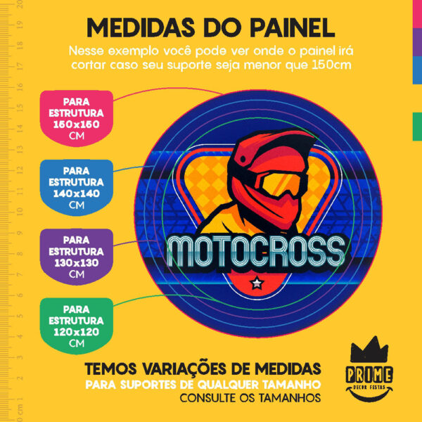 Kit Casado Motocross Painel Redondo Trio Capas Cilindro Retangular Vertical Em Tecido - Image 4