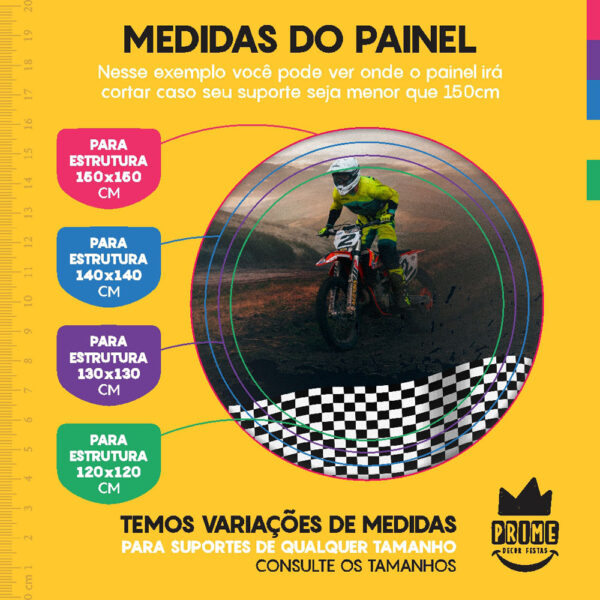 Kit Casado Motocross Painel Redondo Trio Capas Cilindro Retangular Vertical Em Tecido - Image 4