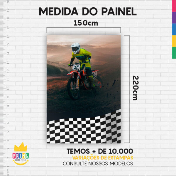 Kit Casado Motocross Painel Redondo Trio Capas Cilindro Retangular Vertical Em Tecido - Image 6