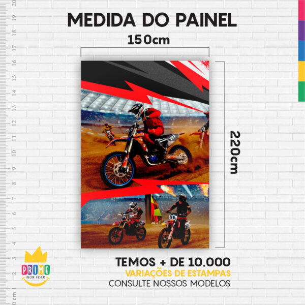 Kit Casado Motocross Painel Redondo Trio Capas Cilindro Retangular Vertical Em Tecido - Image 6