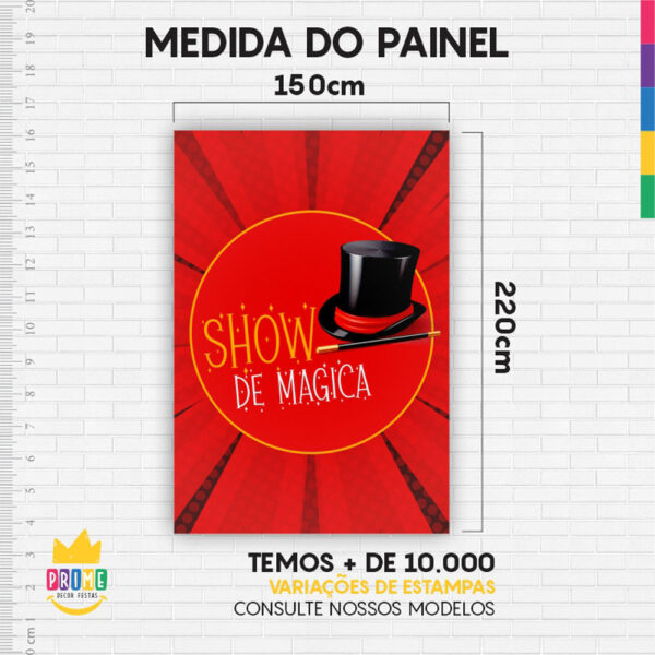 Kit Casado Magica Painel Redondo Trio Capas Cilindro Retangular Vertical Em Tecido - Image 6