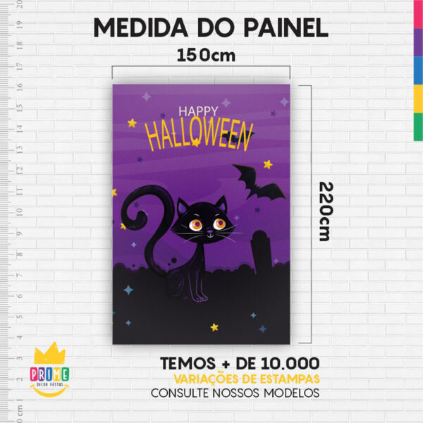 Painel de Festa Retangular 3D Halloween Casadinho 1,50m x 2,20 - Image 4