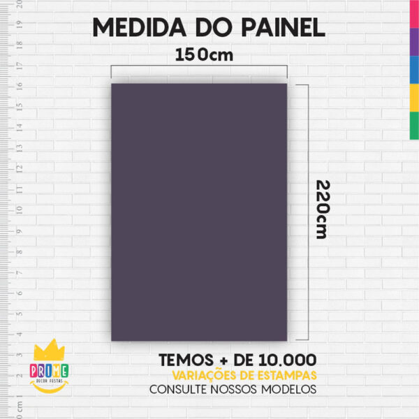 Painel de Festa Retangular 3D Rock Roll Casadinho 1,50m x 2,20 - Image 4