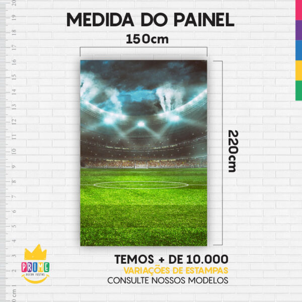 Kit Casado Futebol Painel Redondo Trio Capas Cilindro Retangular Vertical Em Tecido - Image 6