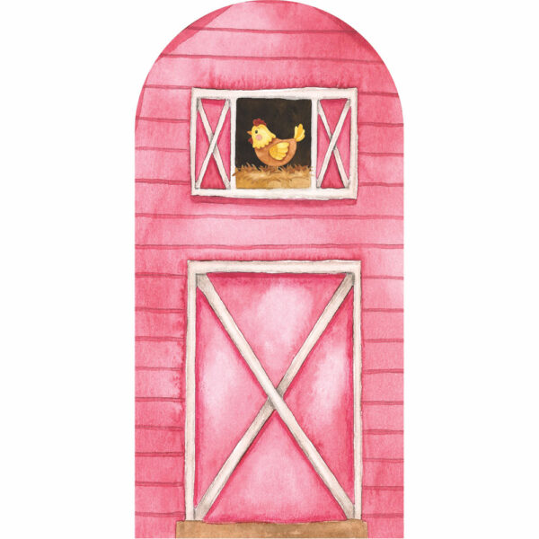 Painel De Festa Romano Decorativo Fazendinha Rosa