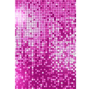Painel de Festa Retangular 3D Euphoria Paetê Rosa Casadinho 1,50m x 2,20m