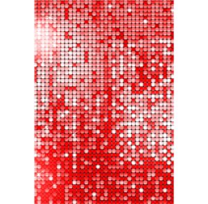 Painel de Festa Retangular 3D Euphoria Paetê Vermelho Casadinho 1,50m x 2,20m