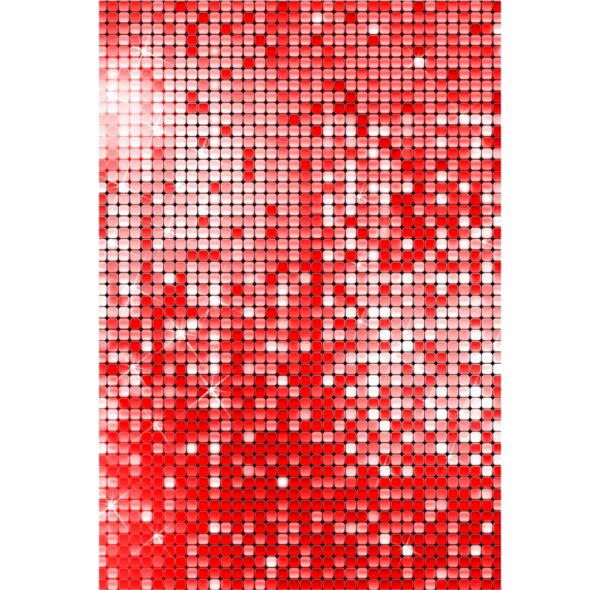 Painel de Festa Retangular 3D Euphoria Paetê Vermelho Casadinho 1,50m x 2,20m