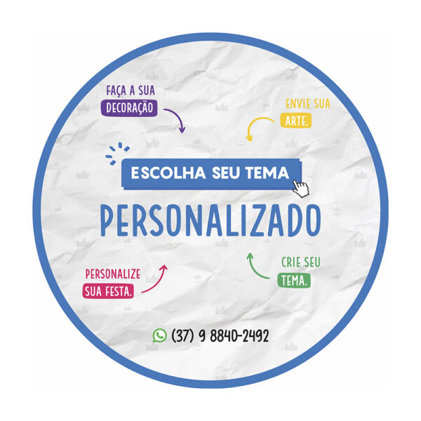 Painel Redondo 3D Personalizado em Tecido Sublimado