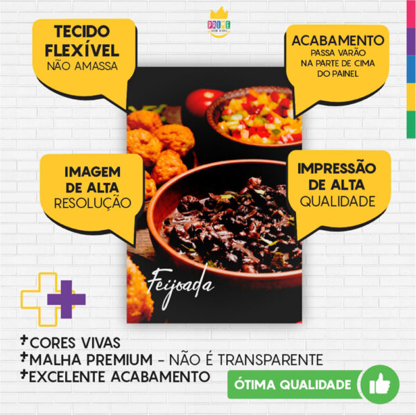 Kit Casado Feijoada Painel Redondo Trio Capas Cilindro Retangular Vertical Em Tecido - Image 5