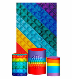 Kit Casado Pop It Trio Capa Cilindro Retangular Tecido