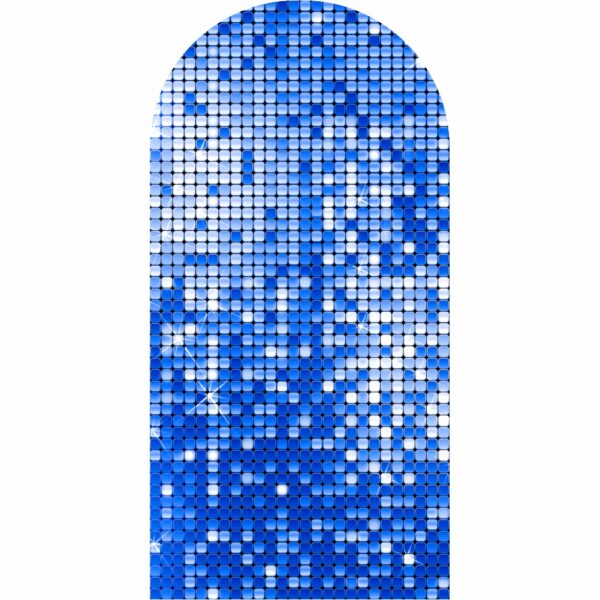 Painel De Festa Romano Decorativo Euphoria Paetê Azul