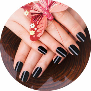 Painel Redondo 3D Unhas Manicure Tecido Sublimado 1,50m x 1,50m