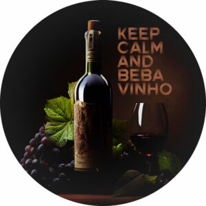 Painel Redondo 3D Vinho Tecido Sublimado 1,50m x 1,50m