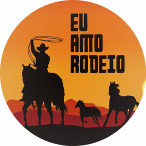 Painel Redondo 3D Cowboy Tecido Sublimado 1,50m x 1,50m