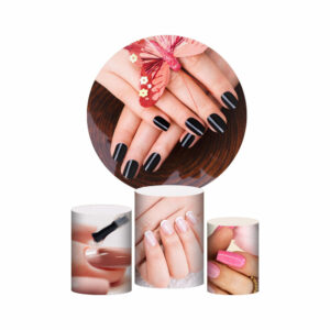 Trio Capa Cilindro + Painel Redondo 3D Unhas Manicure 1,50m Veste Fácil