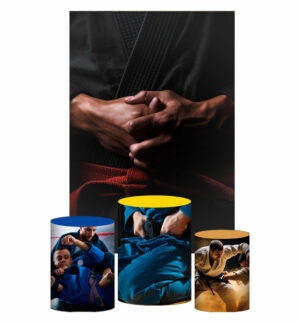 Kit Casado Jiu-Jitsu Trio Capa Cilindro Retangular Tecido