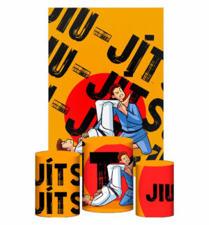 Kit Casado Jiu-Jitsu Trio Capa Cilindro Retangular Tecido