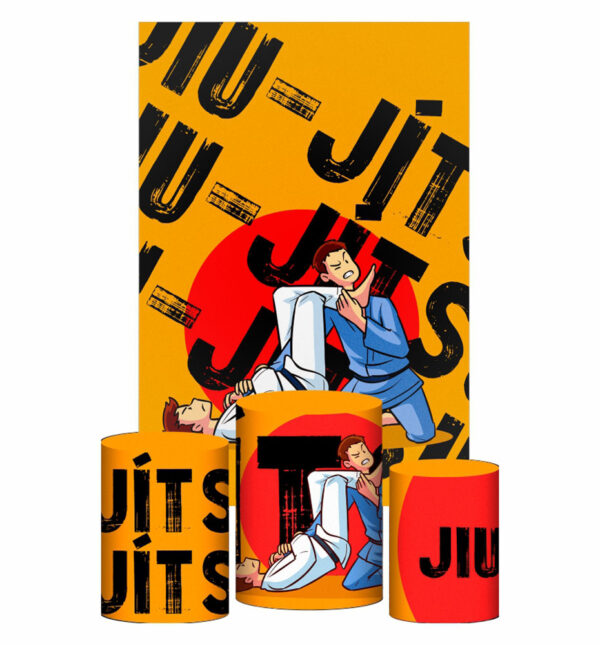 Kit Casado Jiu-Jitsu Trio Capa Cilindro Retangular Tecido