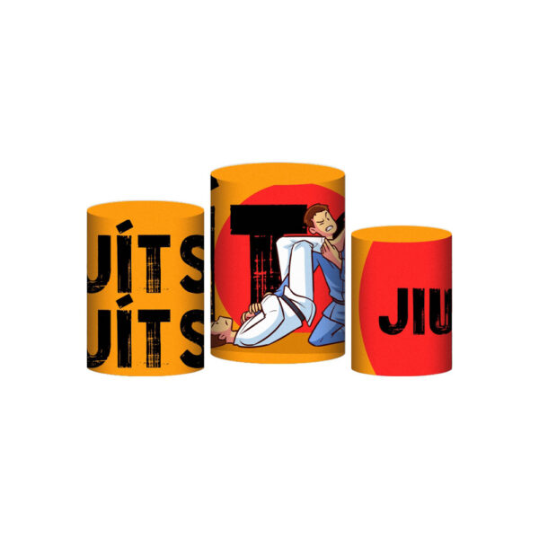 Trio Capa Cilindro Jiu-Jitsu 3D Em Tecido Com Elástico